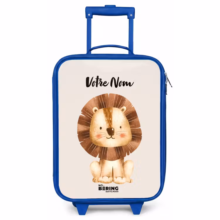 Valise enfant avec nom - Bleu - Lamar Lion — 1