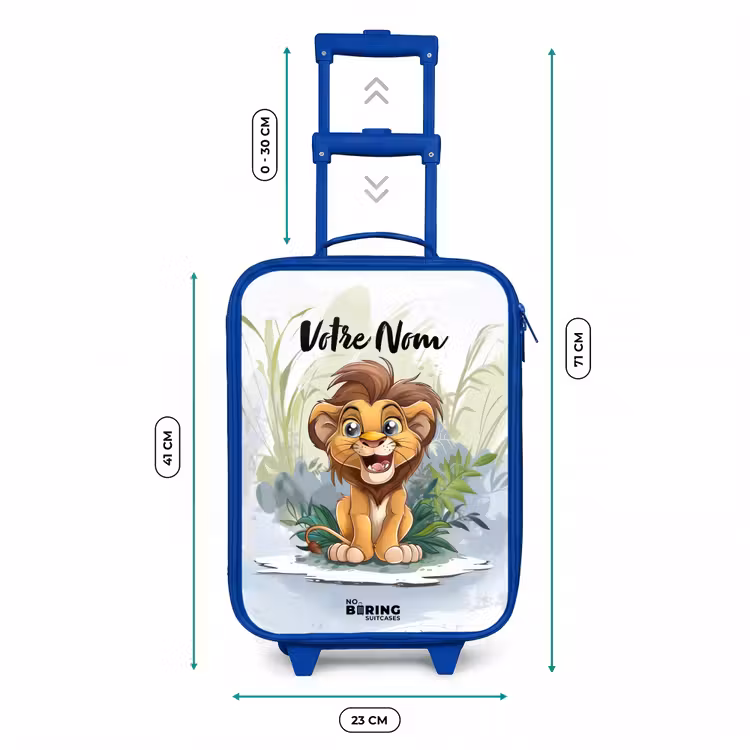 Valise enfant avec nom - Bleu - Lenny lion — 6