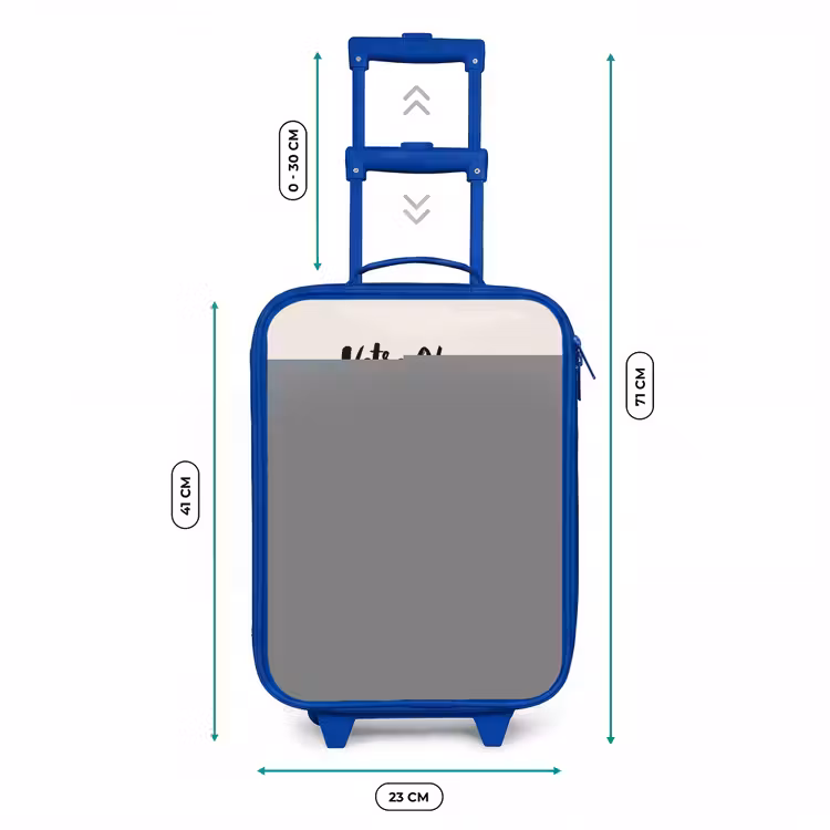 Valise enfant avec nom - Bleu - Nigel Hippo — 6