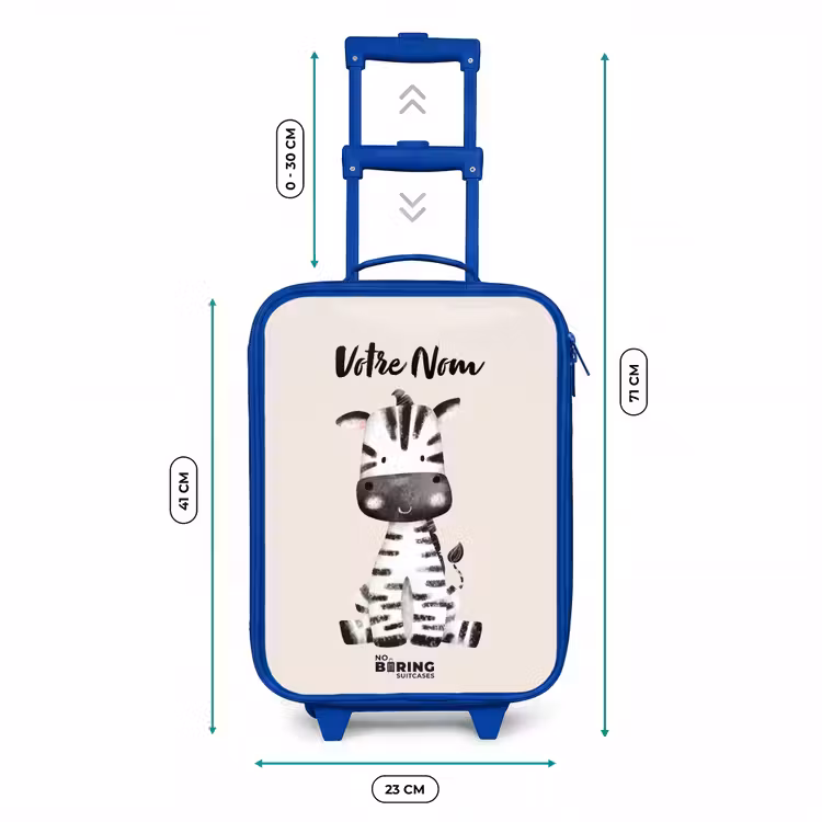 Valise enfant avec nom - Bleu - Zoë Zebra — 6