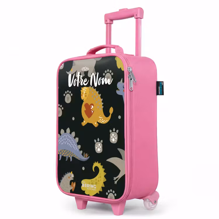 Valise enfant avec nom - Rose - Aimer les dinosaures — 8