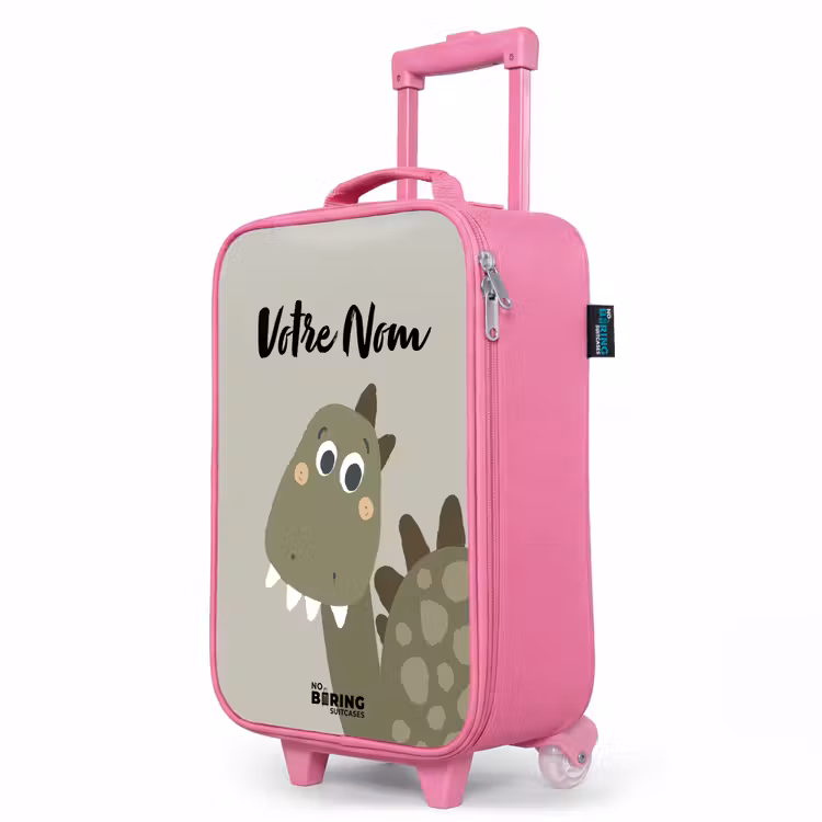Valise enfant avec nom - Rose - Danny dino — 8