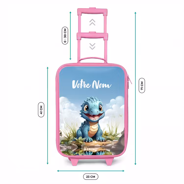 Valise enfant avec nom - Rose - Darius Dino — 6