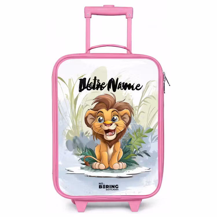 Valise enfant avec nom - Rose - Girafe Guusje — 1