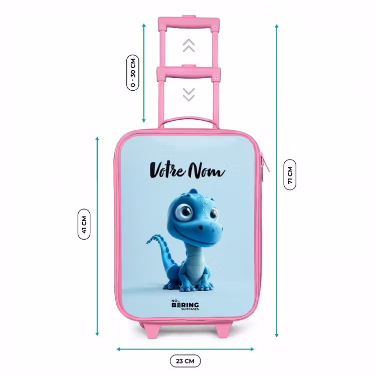Valise enfant avec nom - Rose - Joyeux Bronto — 6