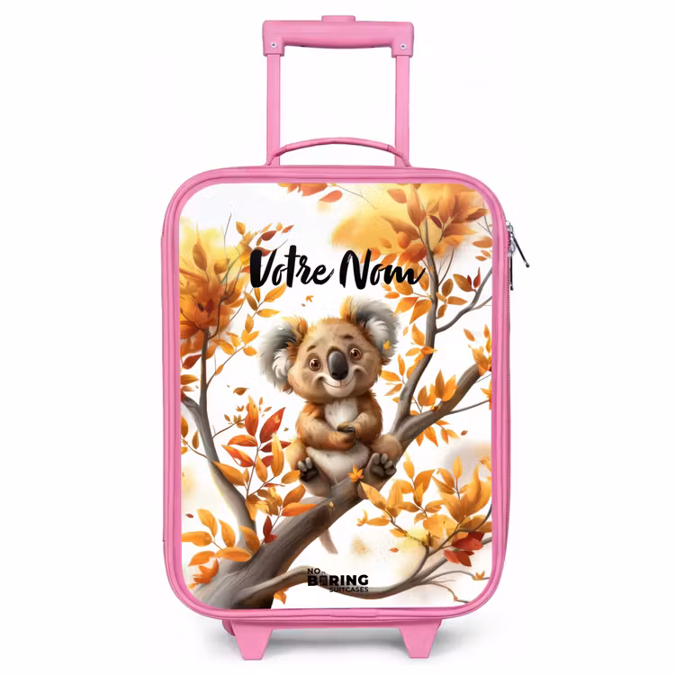 Valise enfant avec nom - Rose - Kenny koala — 1