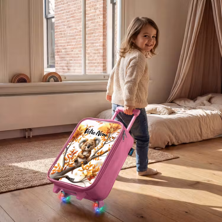 Valise enfant avec nom - Rose - Kenny koala — 2