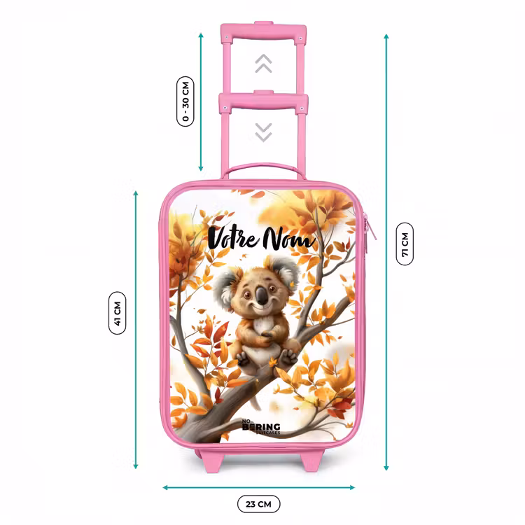Valise enfant avec nom - Rose - Kenny koala — 6