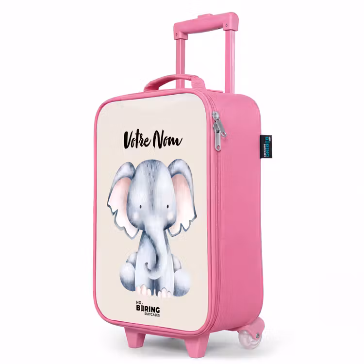 Valise enfant avec nom - Rose - L'éléphant Oane — 8