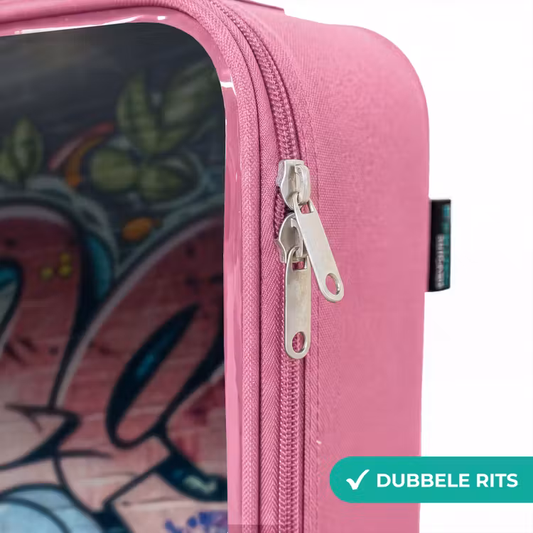 Valise enfant avec nom - Rose - Tortue patineuse — 7