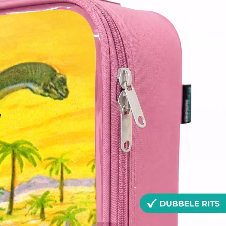 Valise enfant avec nom - Rose - Un dinosaure au pays des dinosaures — 7