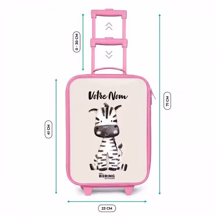 Valise enfant avec nom - Rose - Zoë Zebra — 6