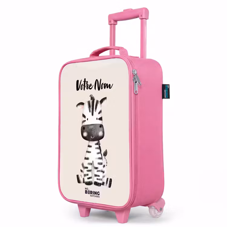 Valise enfant avec nom - Rose - Zoë Zebra — 8