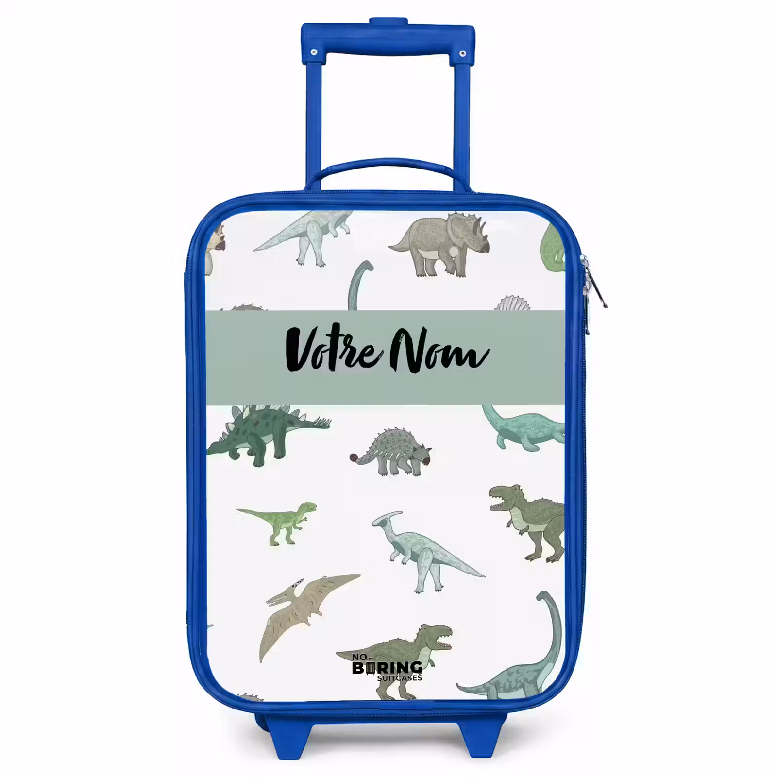 Valise enfant avec nom - Bleu - Dino Dynasty — 1