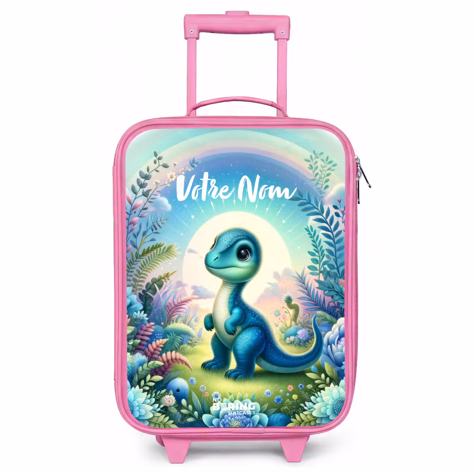 Valise enfant avec nom - Rose - Django Dino — 1
