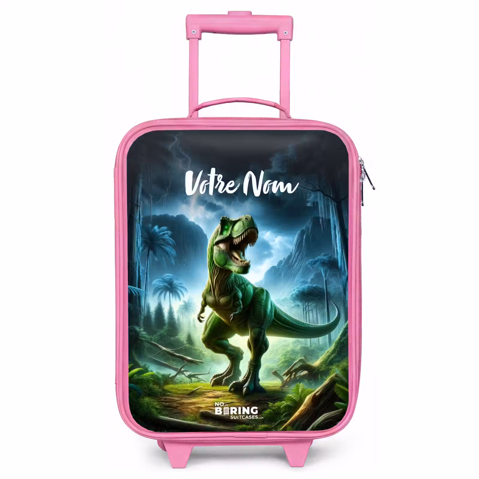 Valise enfant avec nom - Rose - Junglosaurus — 1
