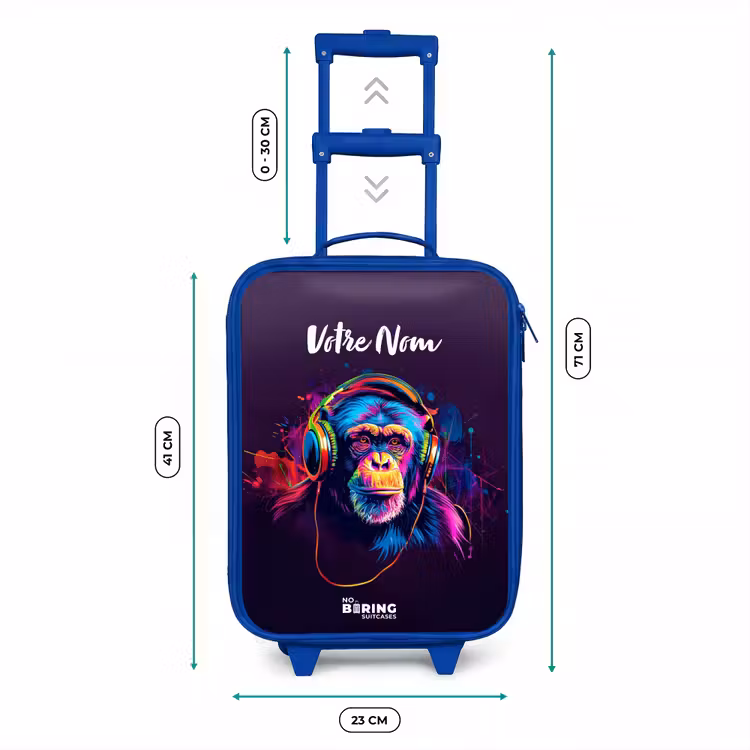 Valise enfant avec nom - Bleu - Baboon Beats — 6