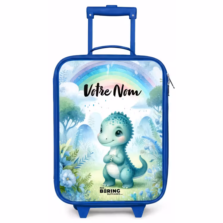 Valise enfant avec nom - Bleu - Daantje Dino — 1
