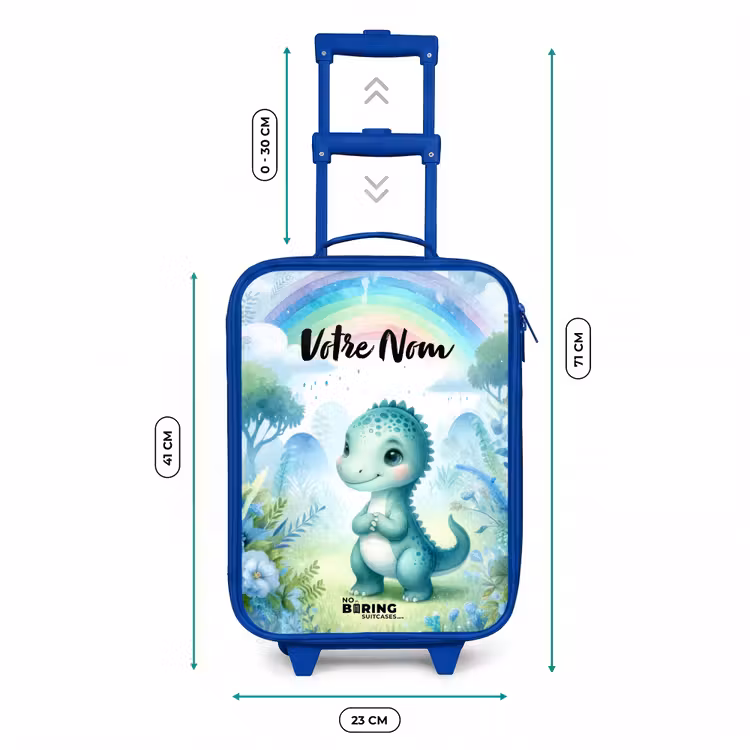 Valise enfant avec nom - Bleu - Daantje Dino — 6