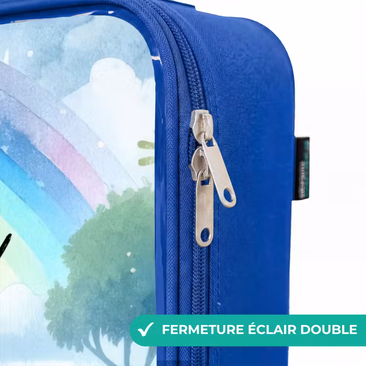Valise enfant avec nom - Bleu - Daantje Dino — 7