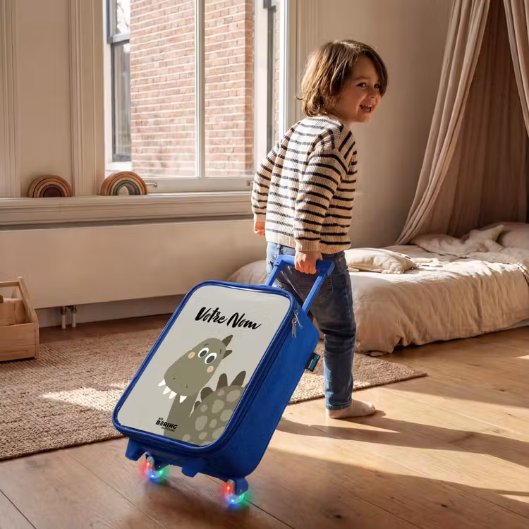 Valise enfant avec nom - Bleu - Danny dino — 2