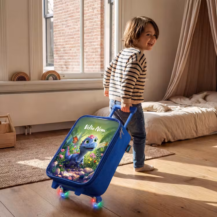 Valise enfant avec nom - Bleu - Donny Dino — 2