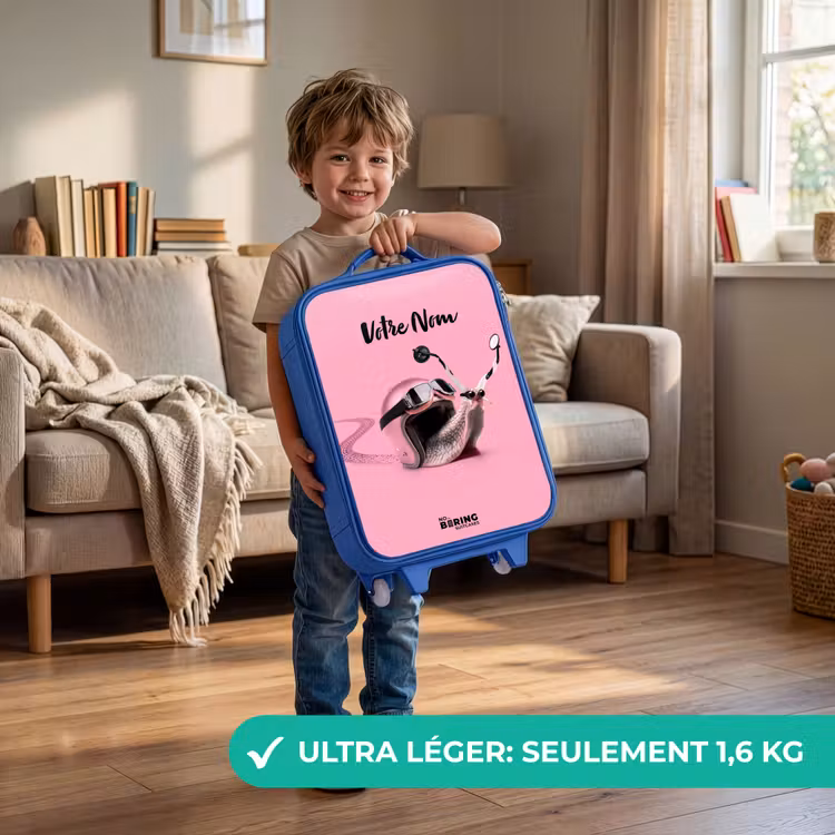 Valise enfant avec nom - Bleu - Escar-Go - Rose — 3