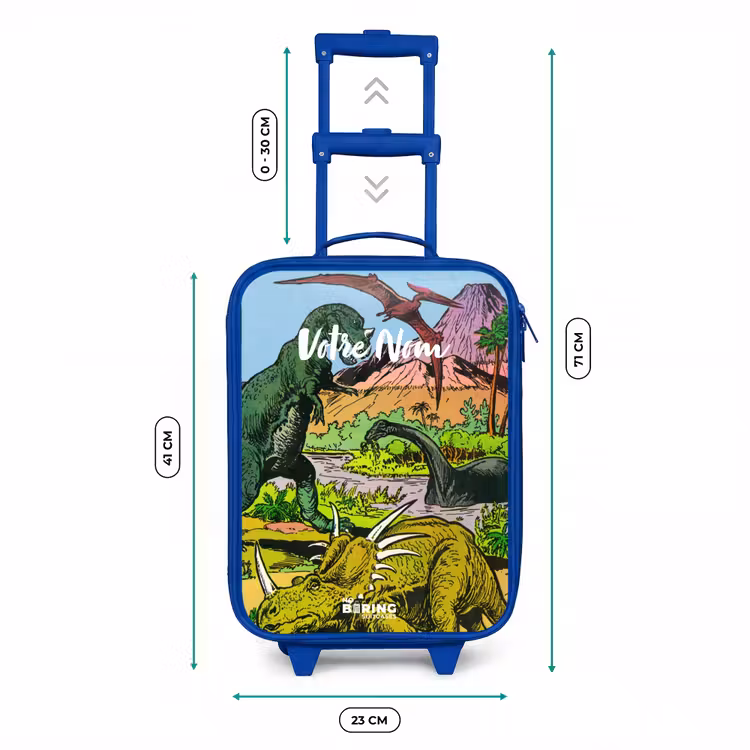 Valise enfant avec nom - Bleu - Fête au pays des dinosaures — 6