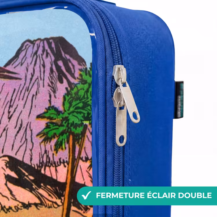 Valise enfant avec nom - Bleu - Fête au pays des dinosaures — 7