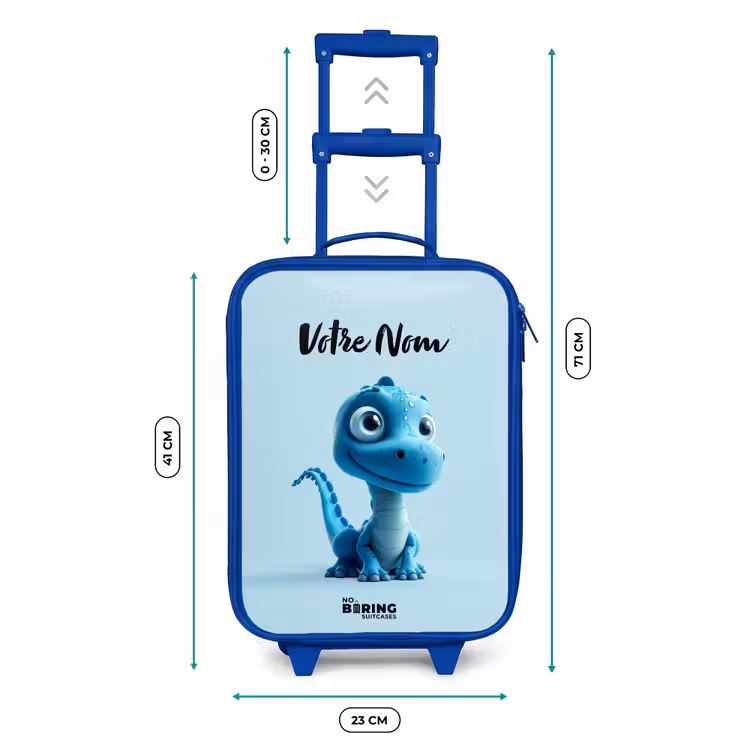 Valise enfant avec nom - Bleu - Joyeux Bronto — 6