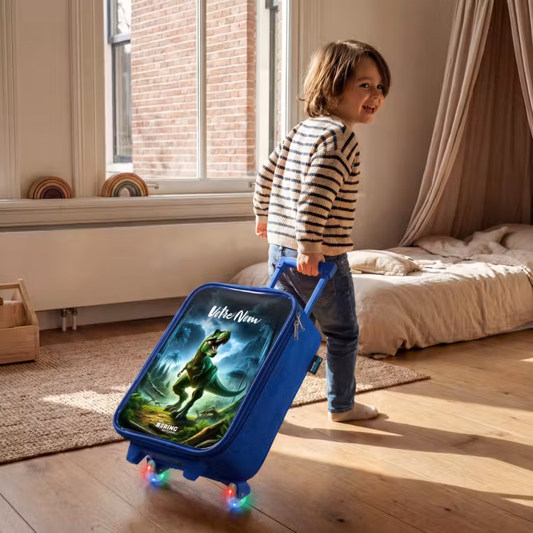 Valise enfant avec nom - Bleu - Junglosaurus — 2