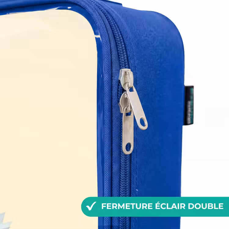 Valise enfant avec nom - Bleu - Le chien lit le journal — 7