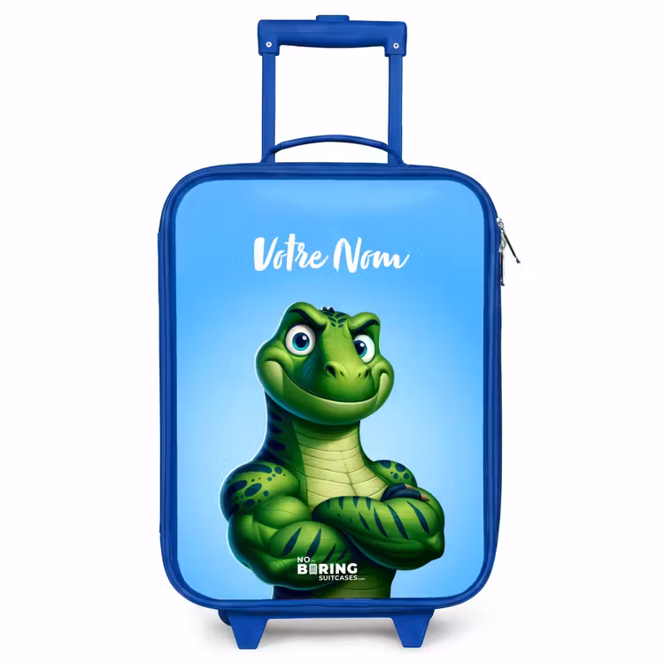 Valise enfant avec nom - Bleu - Musclesaurus — 1