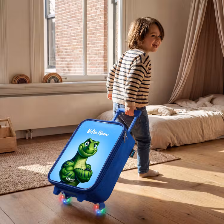 Valise enfant avec nom - Bleu - Musclesaurus — 2
