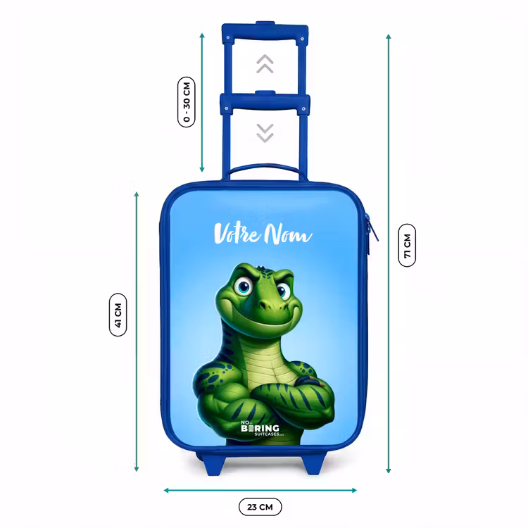 Valise enfant avec nom - Bleu - Musclesaurus — 6