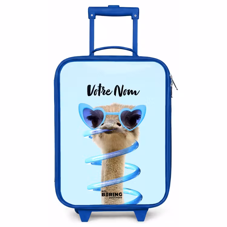 Valise enfant avec nom - Bleu - Sierk Ostrich Blue — 1