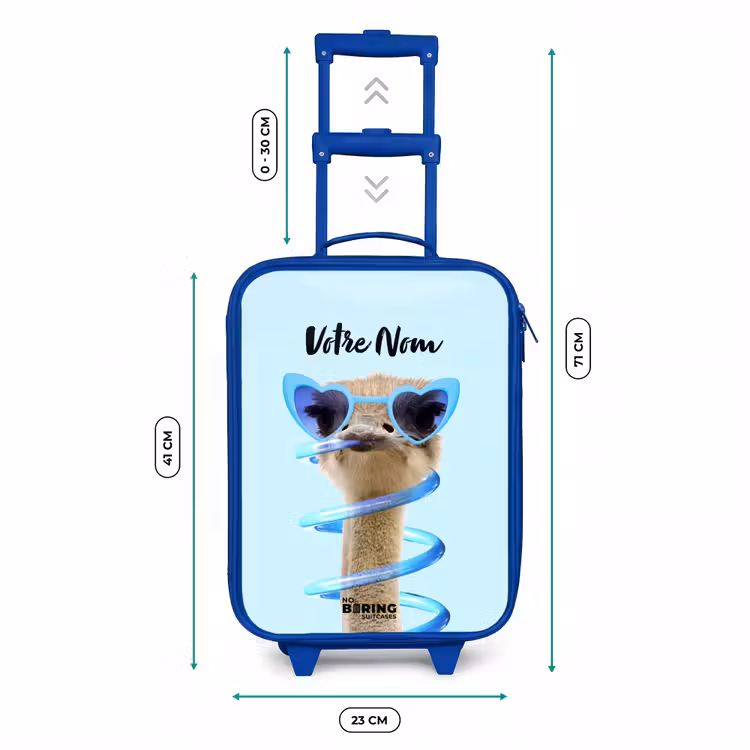 Valise enfant avec nom - Bleu - Sierk Ostrich Blue — 6