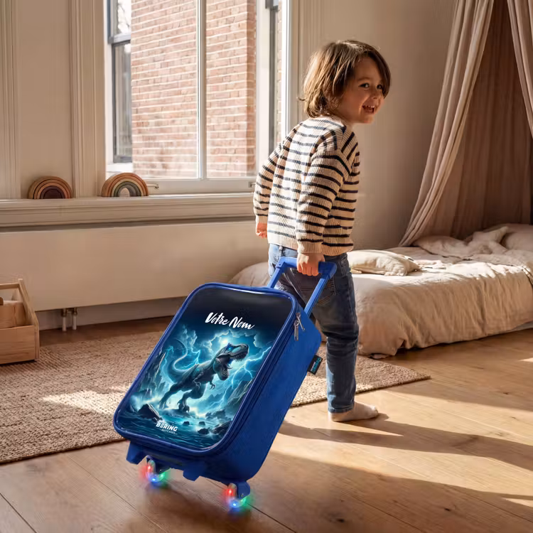 Valise enfant avec nom - Bleu - Thunderclap dino — 2