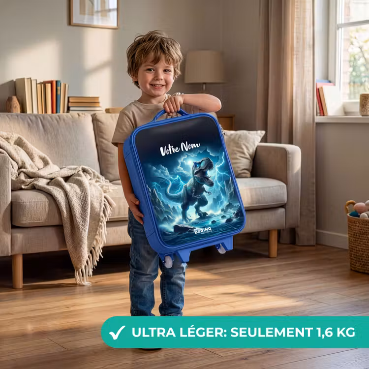 Valise enfant avec nom - Bleu - Thunderclap dino — 3