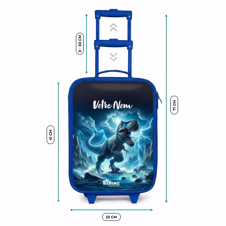 Valise enfant avec nom - Bleu - Thunderclap dino — 6