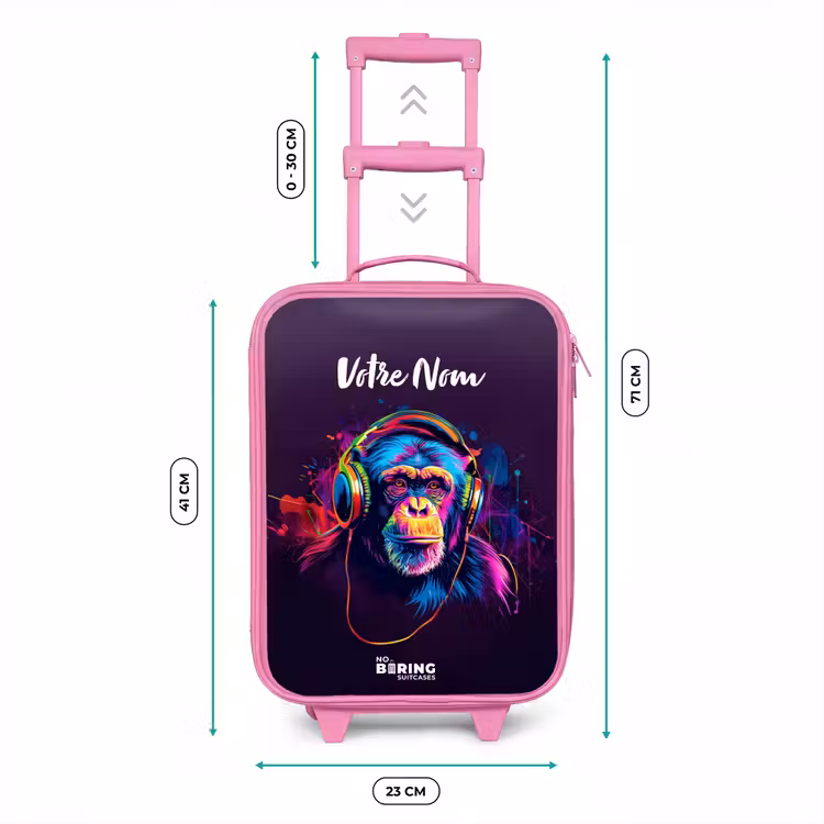 Valise enfant avec nom - Rose - Baboon Beats — 6