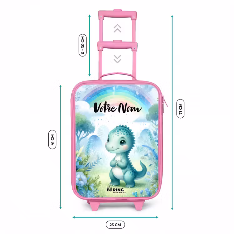 Valise enfant avec nom - Rose - Daantje Dino — 6