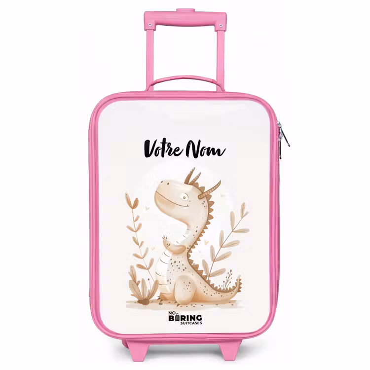Valise enfant avec nom - Rose - Dragon Dobby — 1