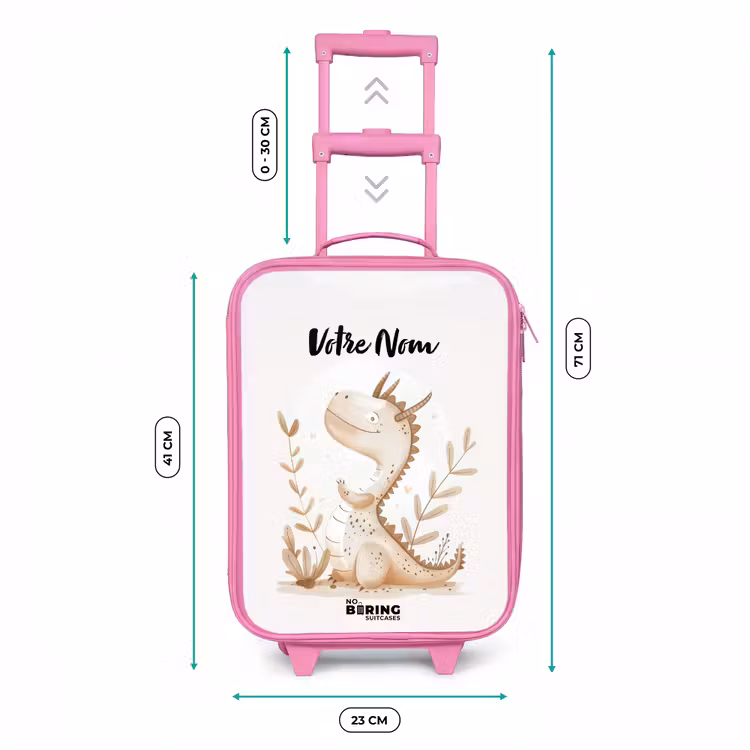 Valise enfant avec nom - Rose - Dragon Dobby — 6