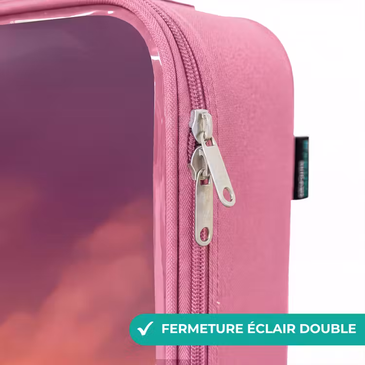 Valise enfant avec nom - Rose - Dragon géant rouge — 7