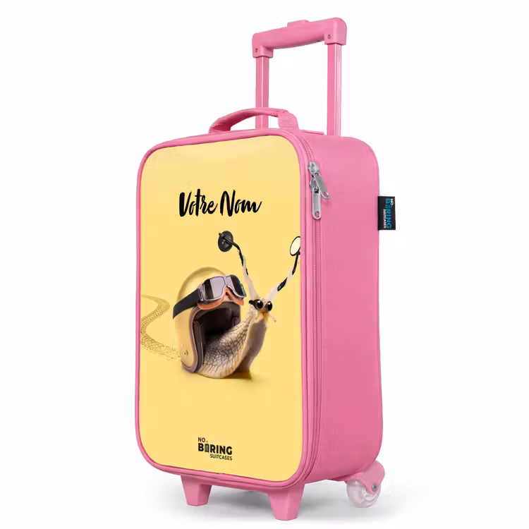 Valise enfant avec nom - Rose - Escar-Go - Jaune — 8