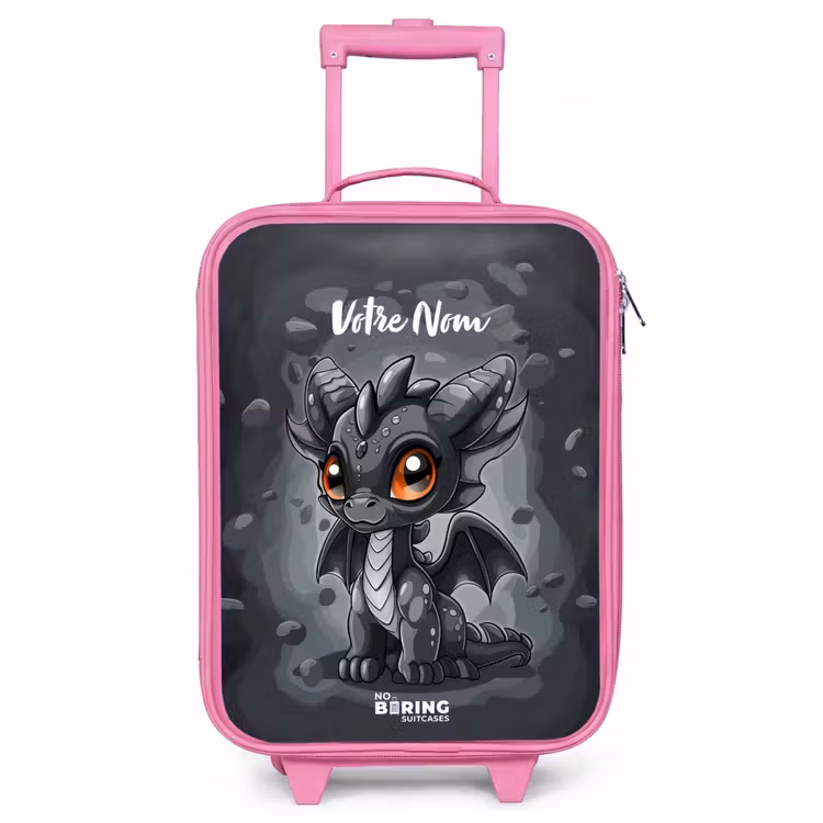 Valise enfant avec nom - Rose - Gino queue-de-gris — 1