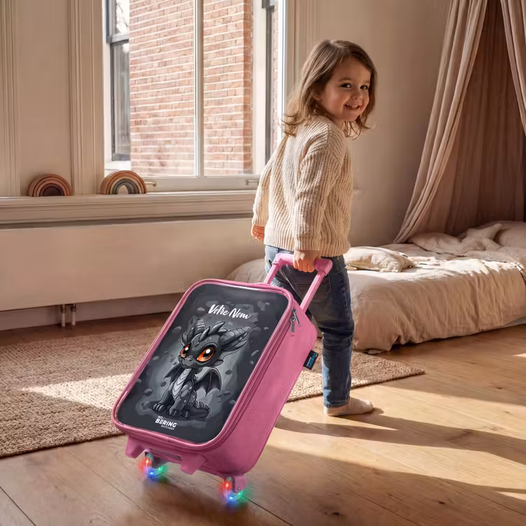 Valise enfant avec nom - Rose - Gino queue-de-gris — 2