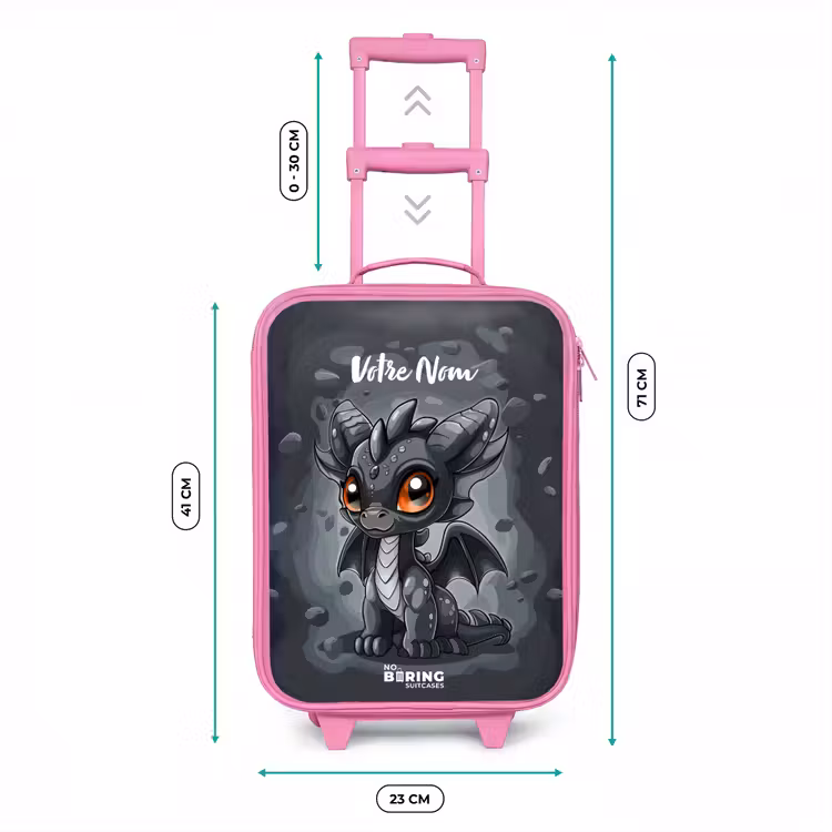 Valise enfant avec nom - Rose - Gino queue-de-gris — 6