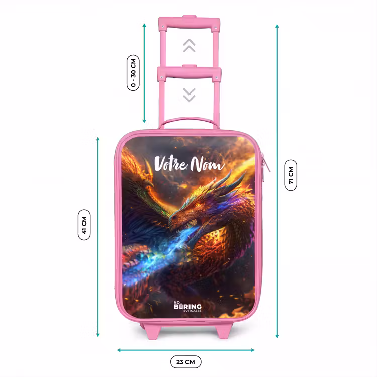 Valise enfant avec nom - Rose - Guerrier chromatique — 6